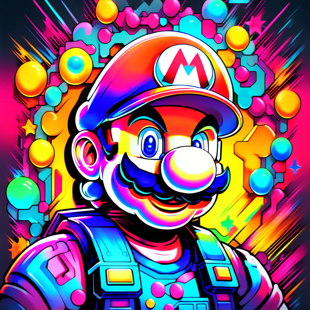 Mario bros portrait by George Ramírez Munguía - Playground