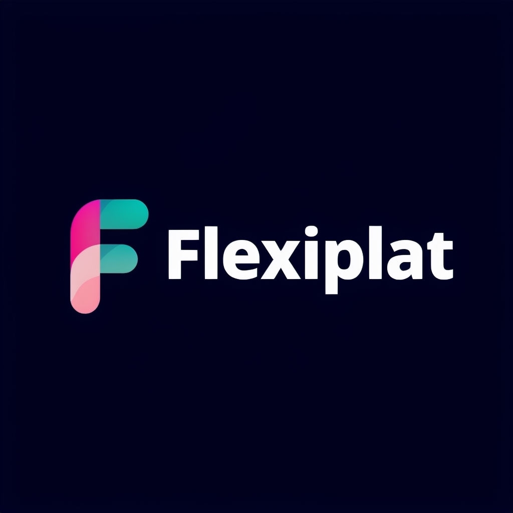 Modern Flexiplat Logo Design with Vibrant Gradient Elements