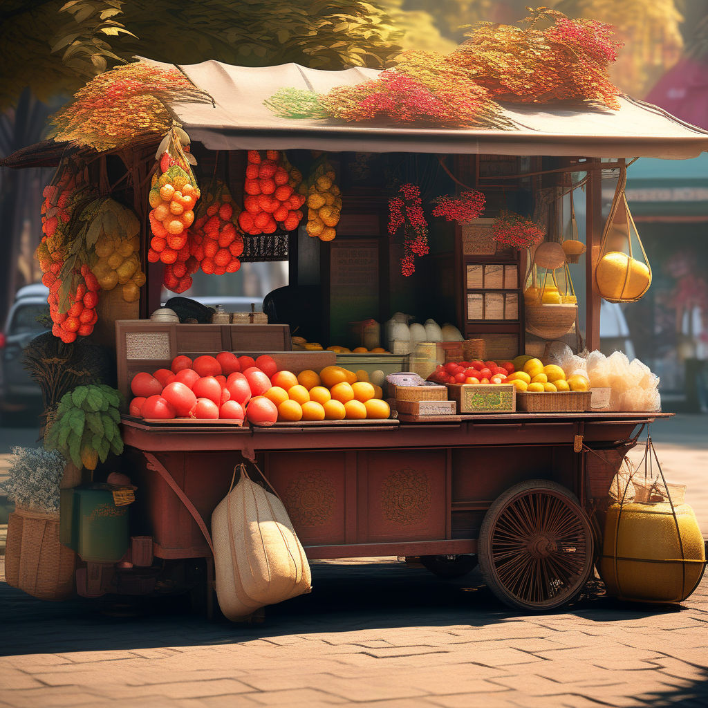 A street vendor on south korea by 예원 - Playground