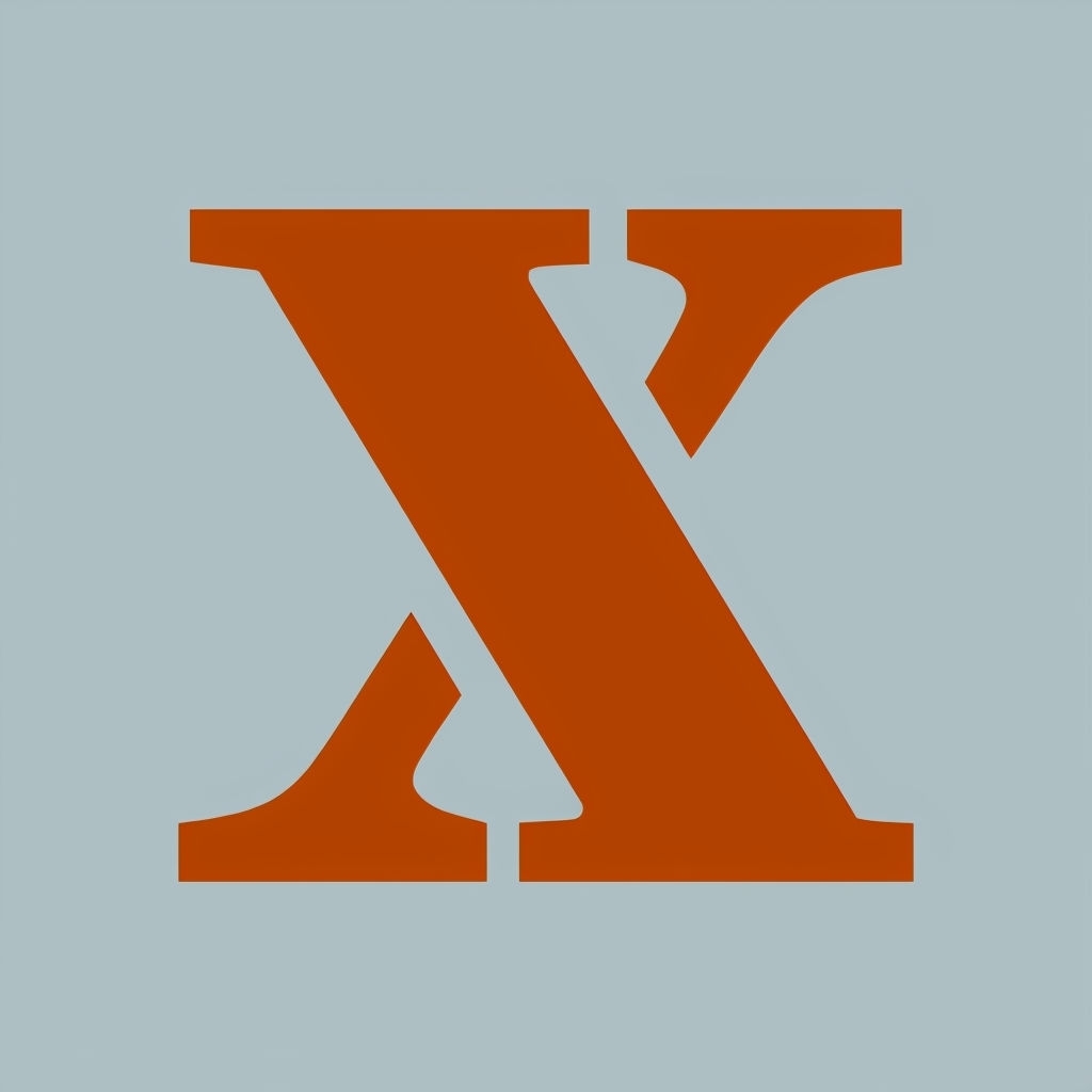 Modern Minimalist Bold X Monogram Logo Design Sticker