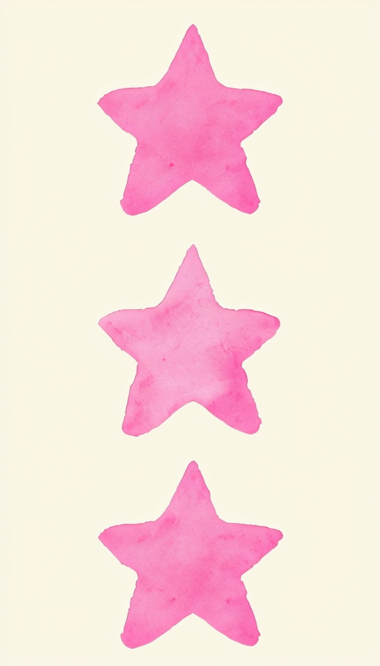Soft Pink Watercolor Stars Minimalist Design Phone Case Cover
