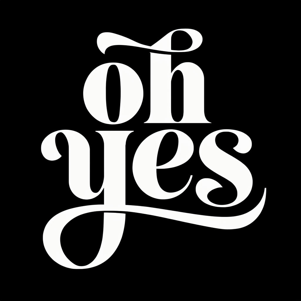 Elegant Oh Yes Calligraphic Typography T-Shirt