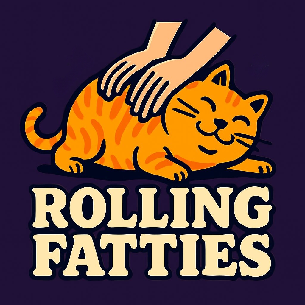 Playful Orange Tabby Cat with Hands Rolling Fatties T-shirt