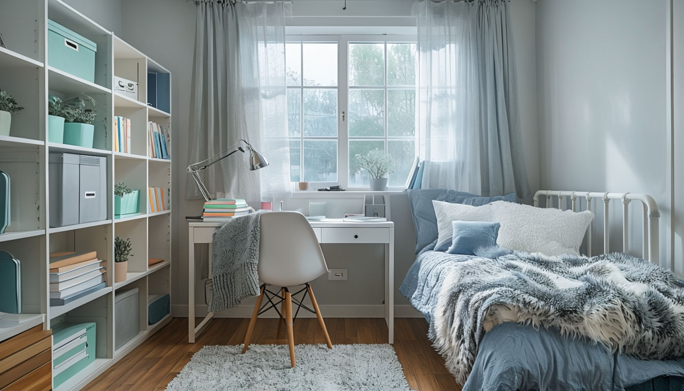 Cozy Modern College Dorm Room Interior Design Art