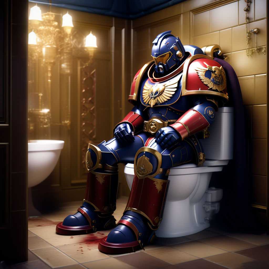 Juggernaut space marine templar sitting on toilet by RX DEVELOPER ...