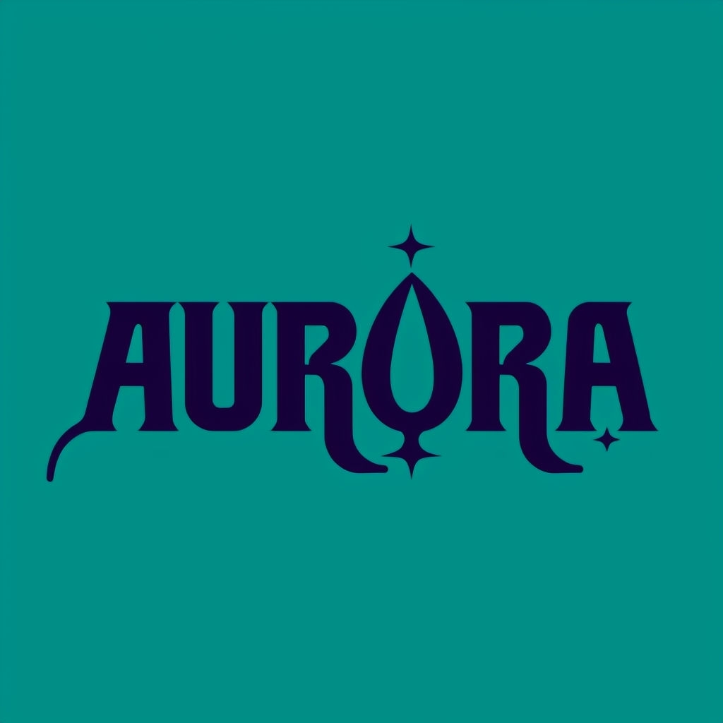 Unique Modern AURORA Logo Design with Dynamic Typography Logo