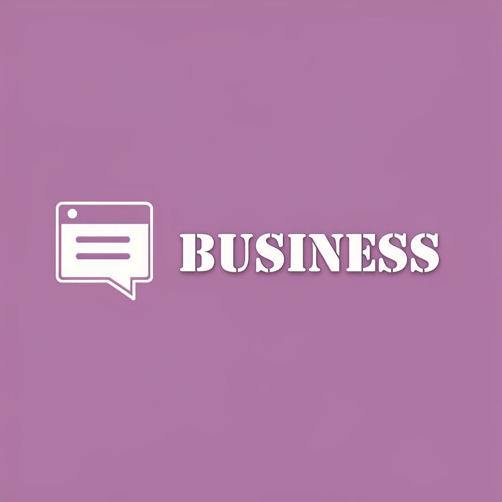 Minimalist Lavender Business Graphic with Speech Bubble Logo
