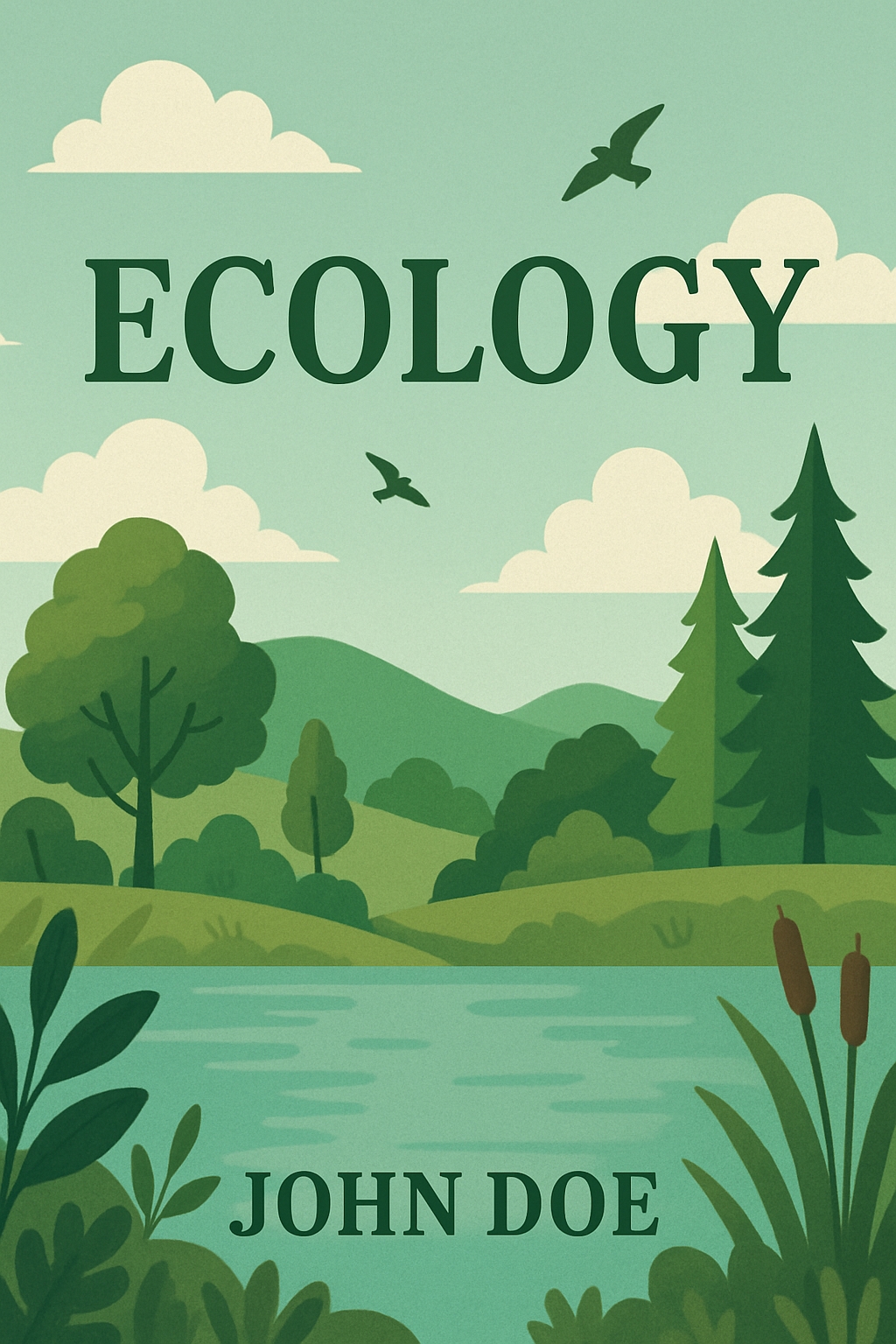 Serene Ecology Landscape Digital Illustration EBook Cover