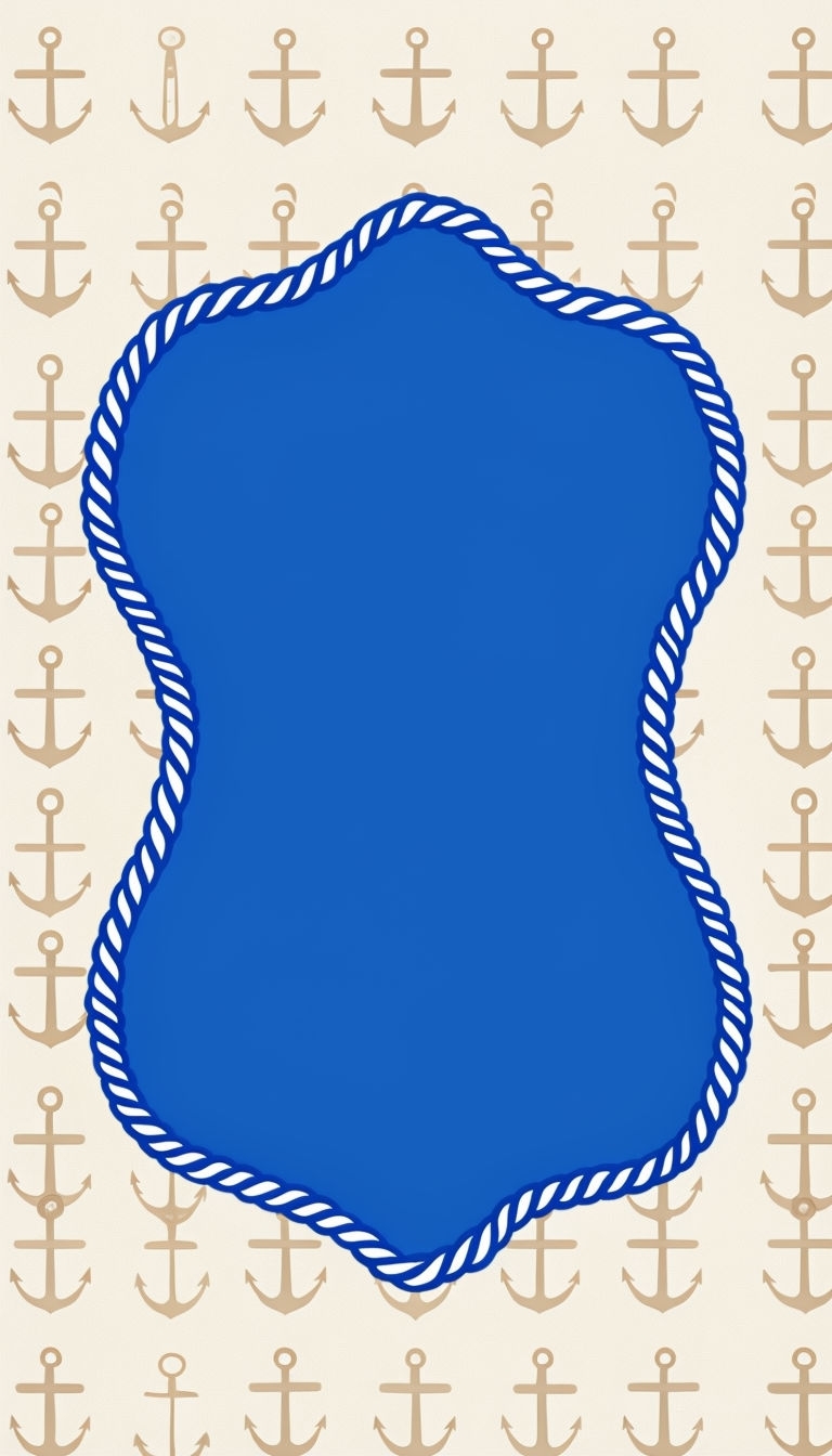 Nautical-Themed Royal Blue Frame Graphic Design Social Media Post