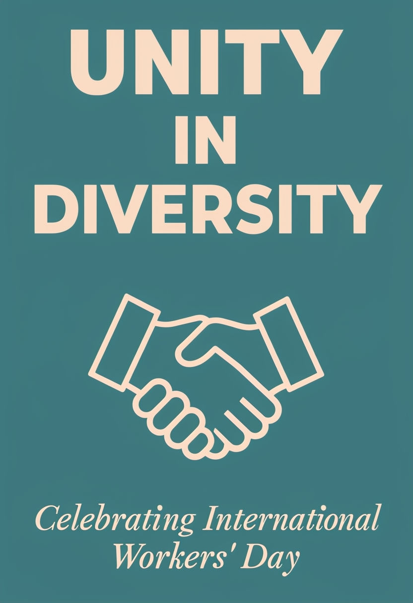 Unity in Diversity Handshake Icon Contemporary Poster