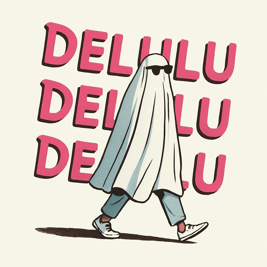 Cool Cartoon Ghost Character with Sunglasses Sticker