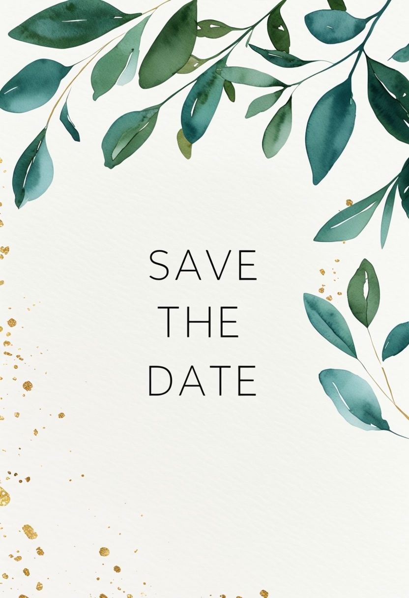 Elegant Minimalist Save the Date Invitation Card Design