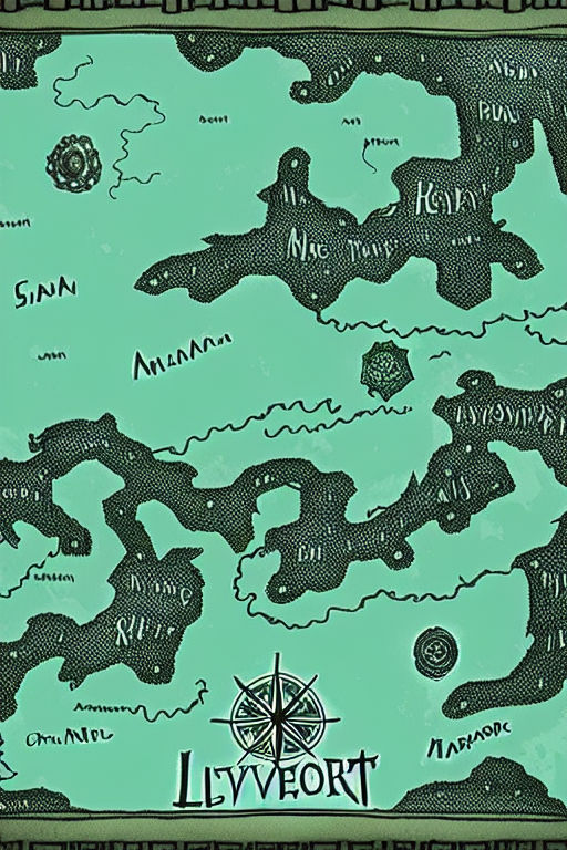 Imaginary map, lovecraft by Antoine Castel - Playground