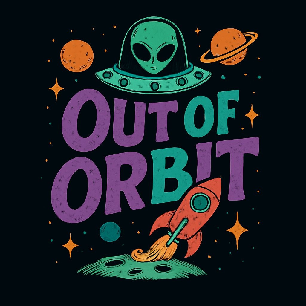 Retro Space Adventure Out of Orbit T-Shirt