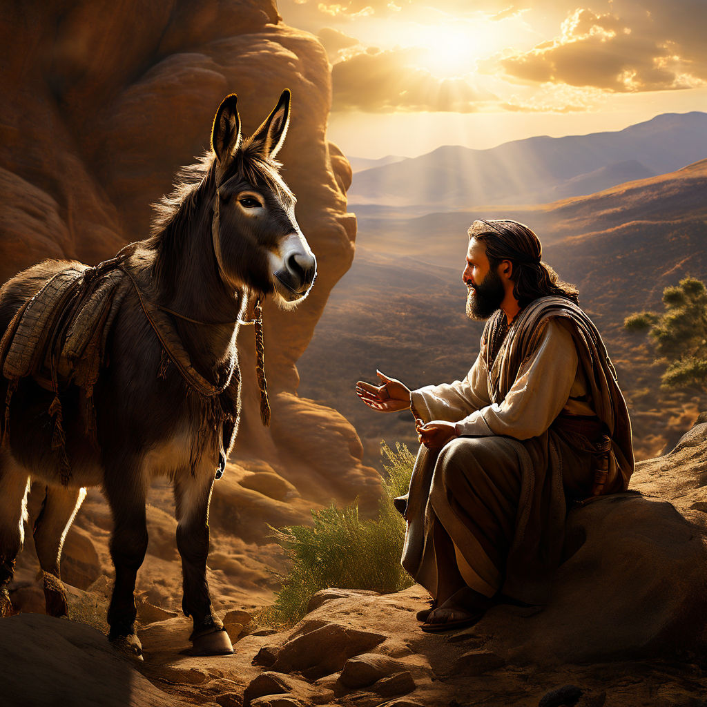 Here is the image depicting the biblical story of a donkey s... by Russ ...