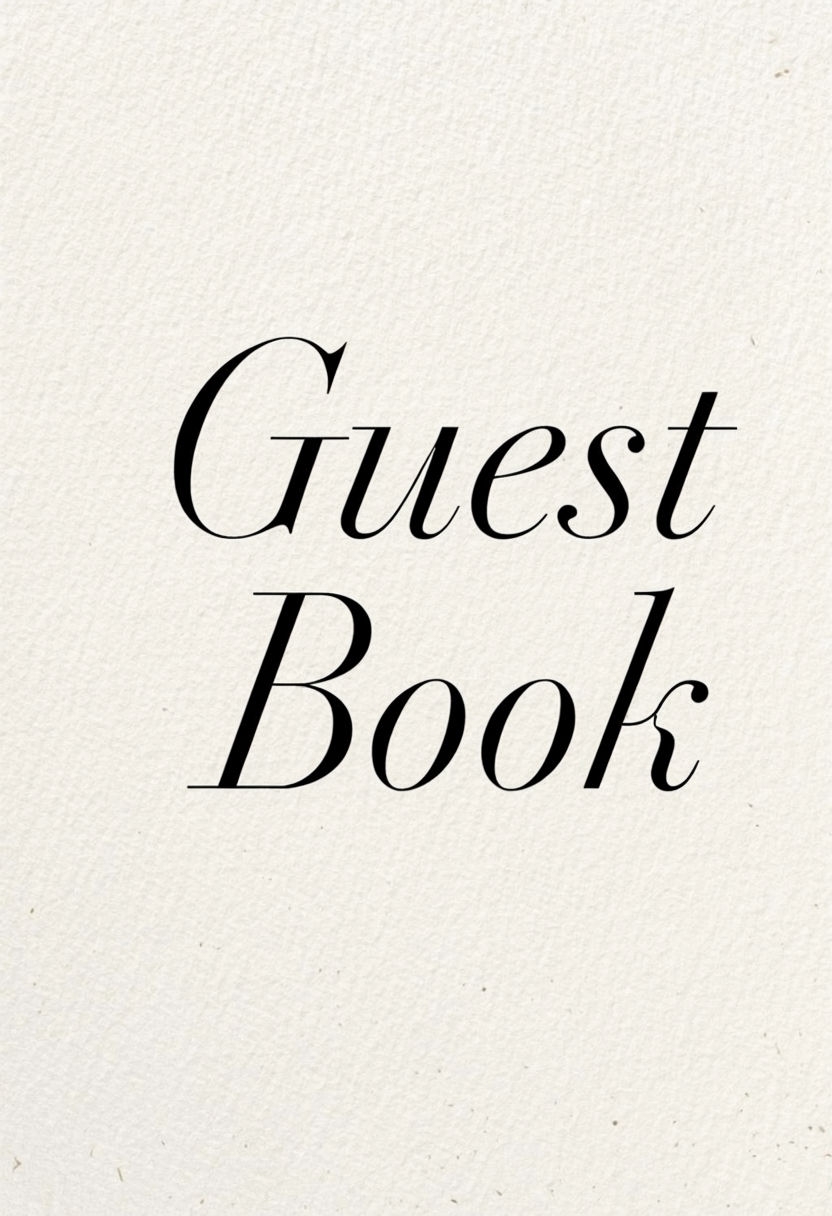 Elegant Guest Book Minimalist Event Sign Design Asset