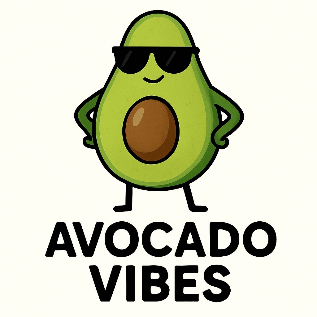 Playful Anthropomorphic Avocado Character with Sunglasses Mug