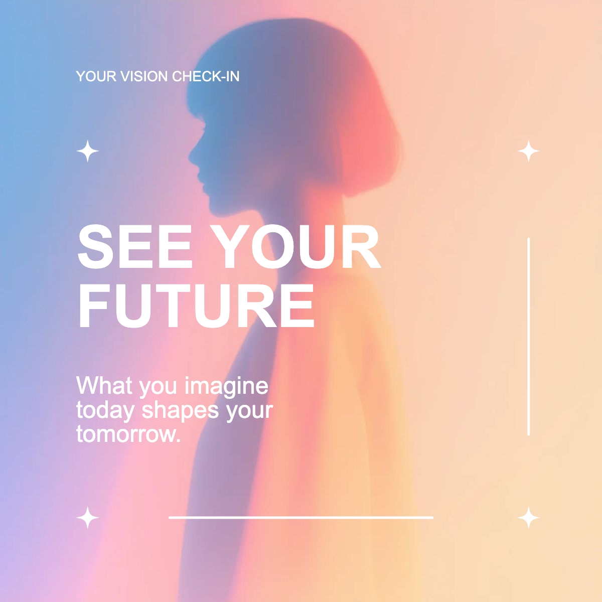 Contemplative Pastel Gradient Future Vision Graphic Poster