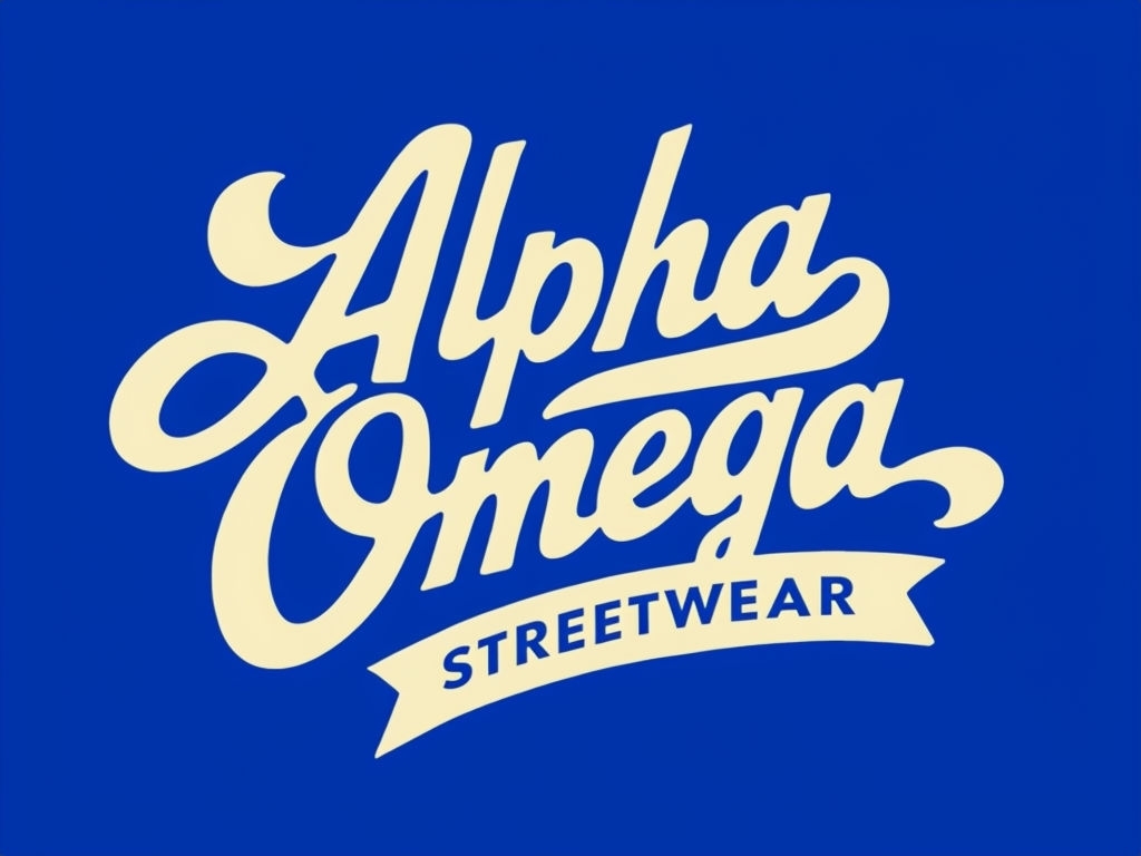 Vintage Alpha Omega Streetwear Logo Design for Hats