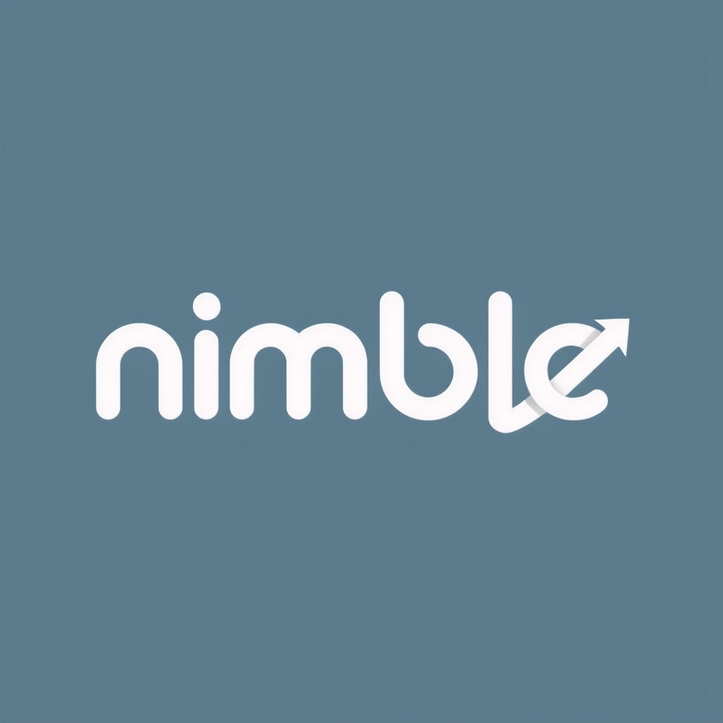 Minimalist Slate Blue Nimble Logo for Productivity Tools Logo