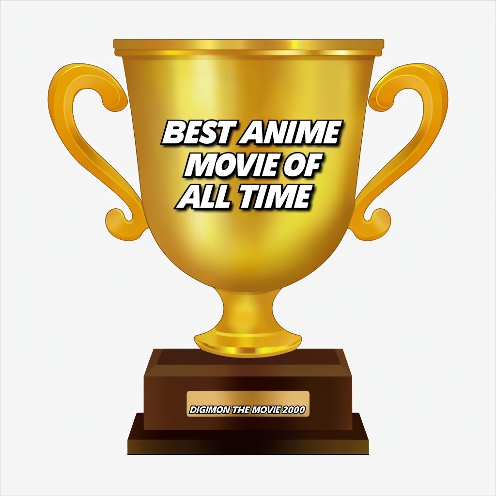 Gold Trophy for Best Anime Movie Digital Art Poster