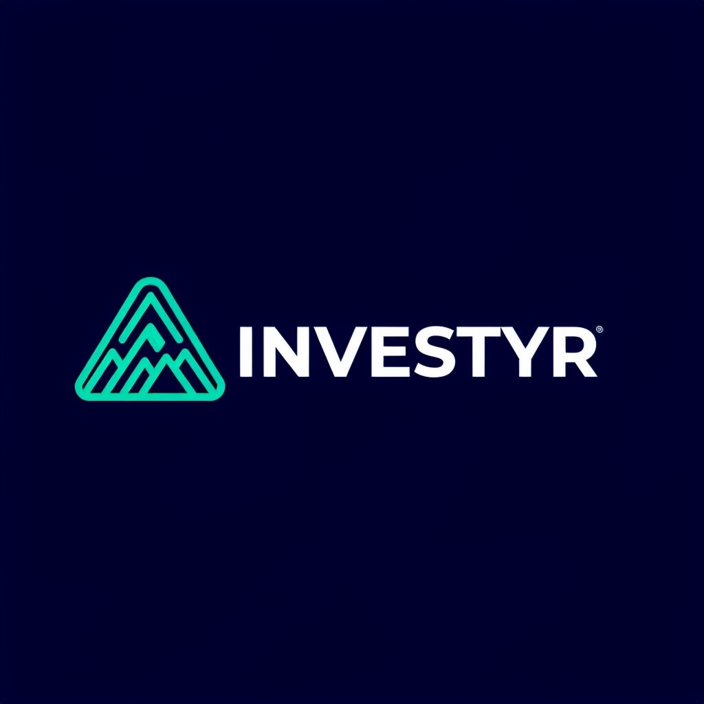 Minimalist Modern Investyr Logo Design with Triangle Icon Logo