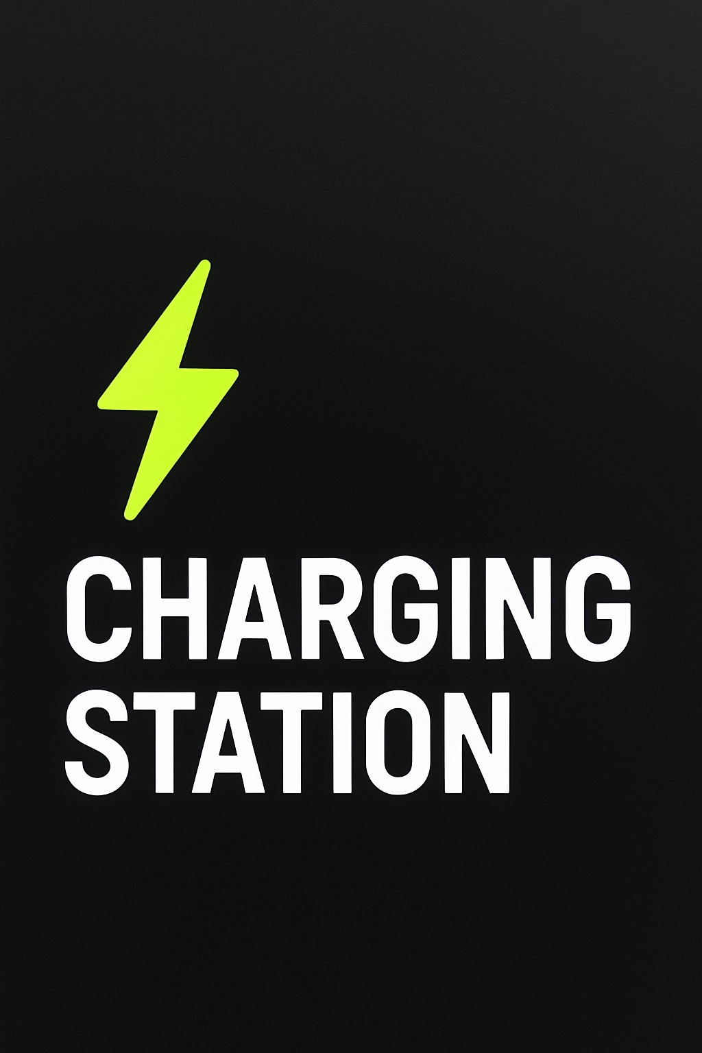 Modern Minimalist Charging Station Graphic for Event Signage