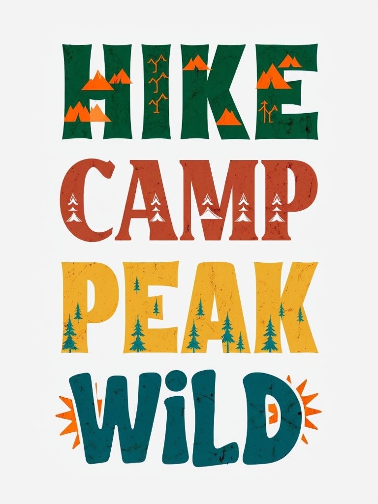 Retro Outdoor Adventure Hike Camp Peak Wild T-Shirt