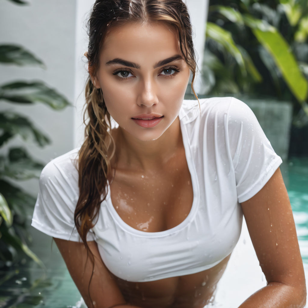 wet white shirt