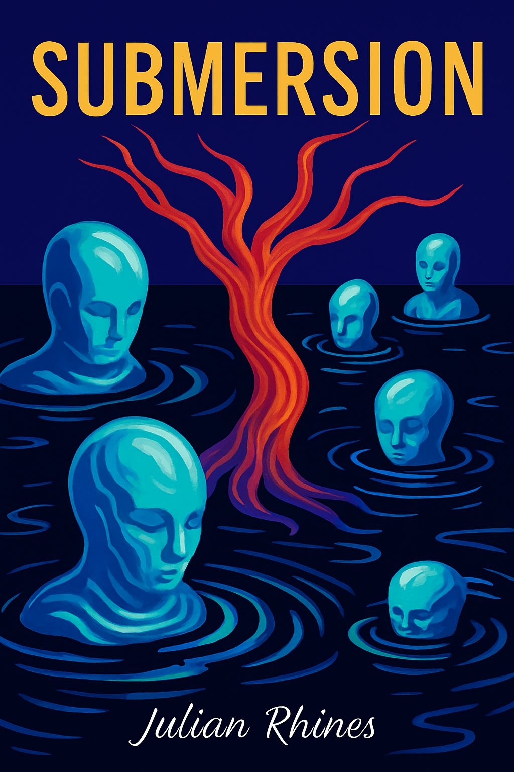 Surrealistic Submersion Illustration by Julian Rhines EBook Cover