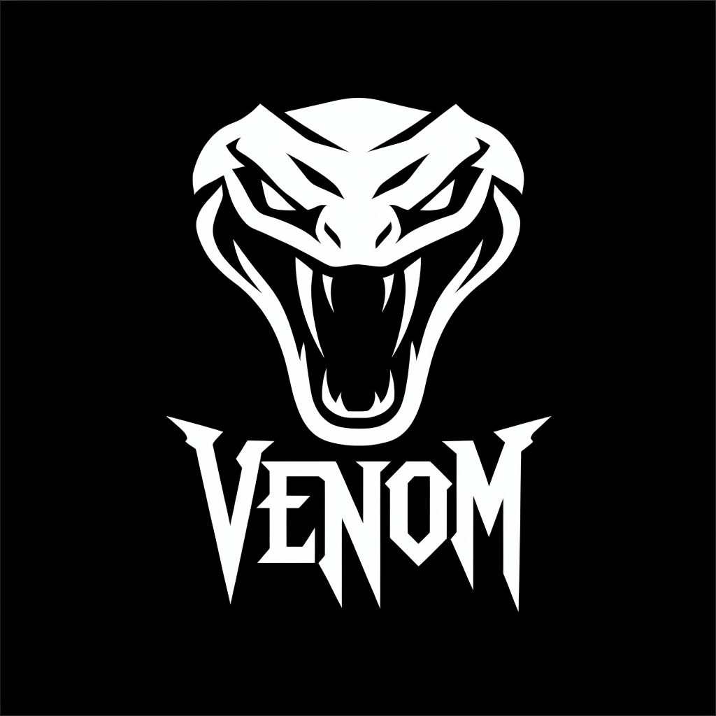 Fierce Venomous Snake Logo with Bold Typography Design