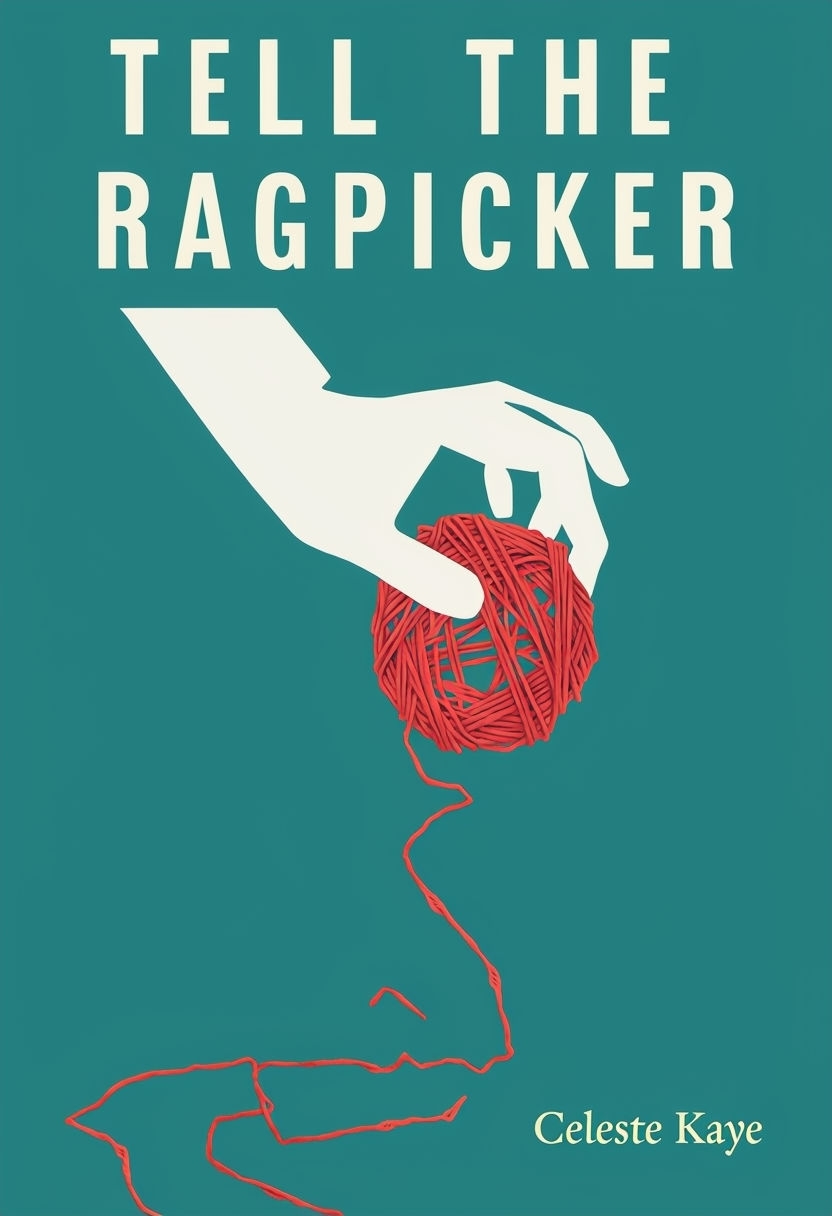 Bold Minimalist Psychological Thriller Cover for Tell the Ragpicker EBook Cover
