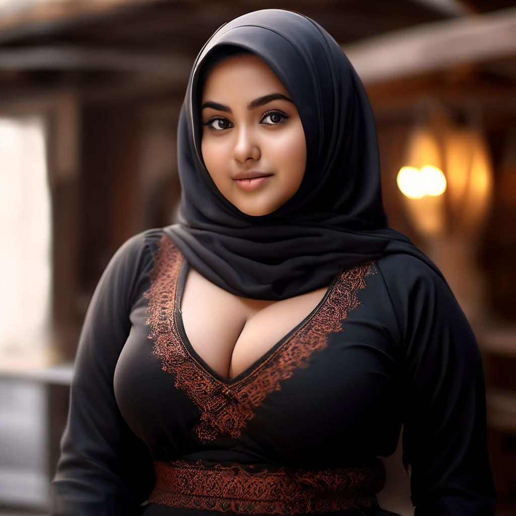 Beautiful hijabi woman (((showing boobs)))