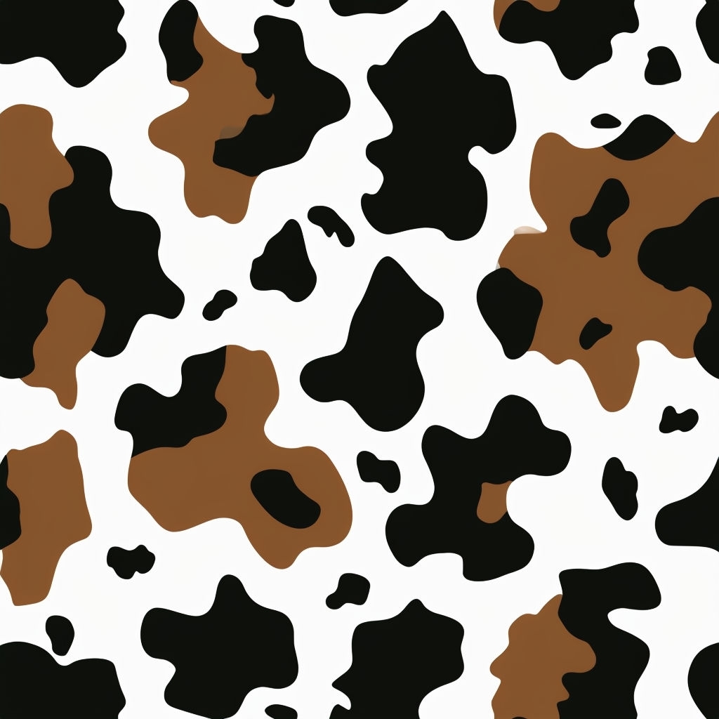 Playful Cowhide Pattern Illustration for Unique Home Décor Sticker