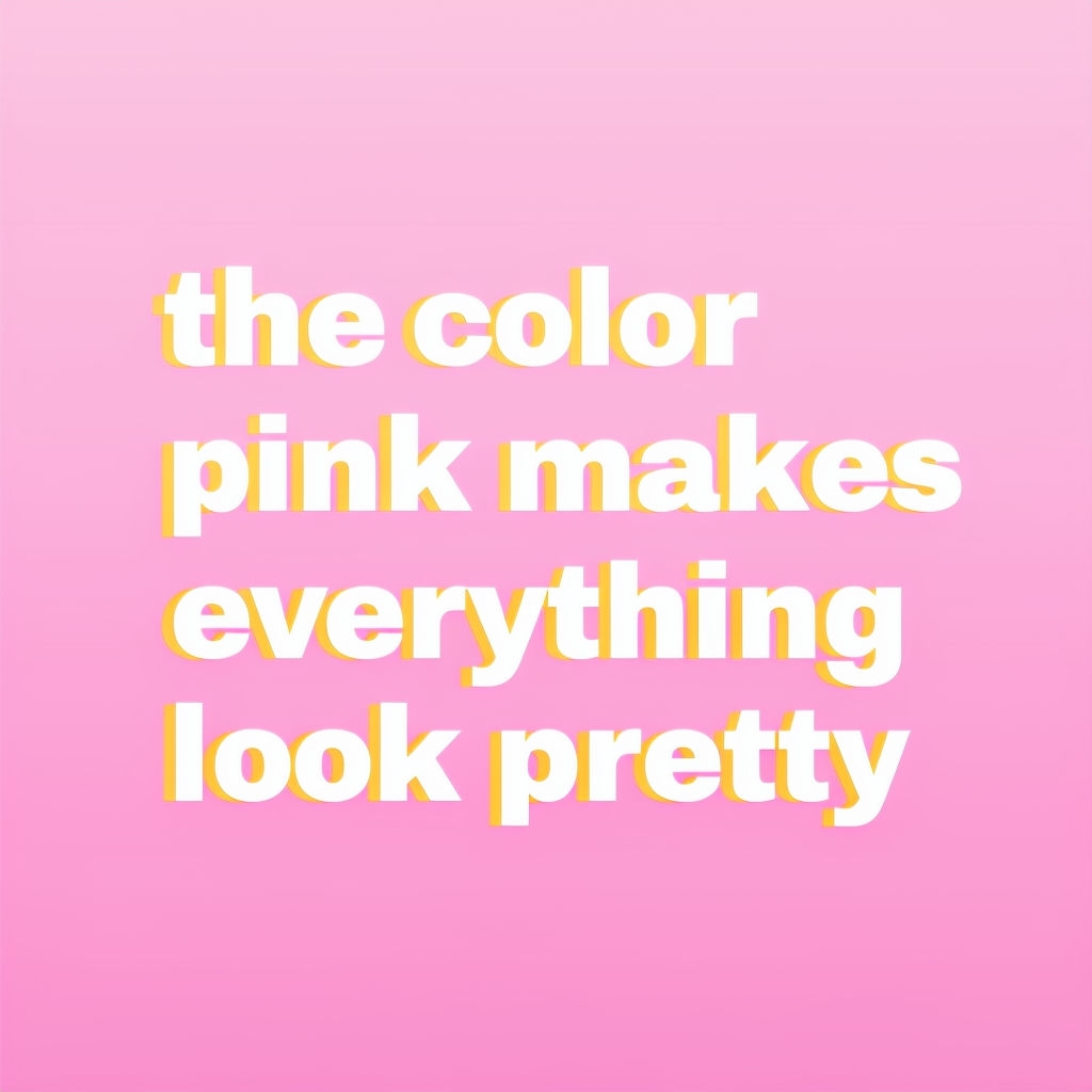 Playful Minimalist Quote on Pink Background Poster