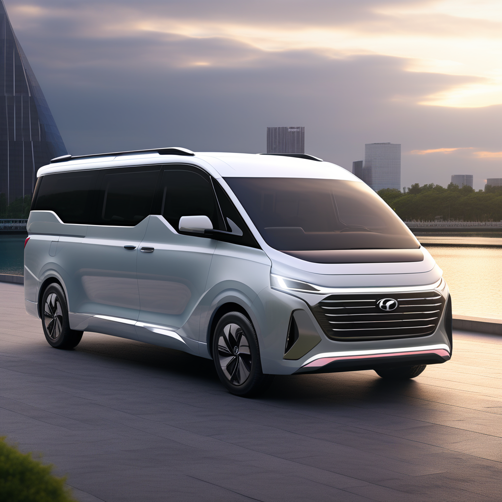 Detailed picture of 2024 hyundai stria hybrid van. connect ... by AI ...
