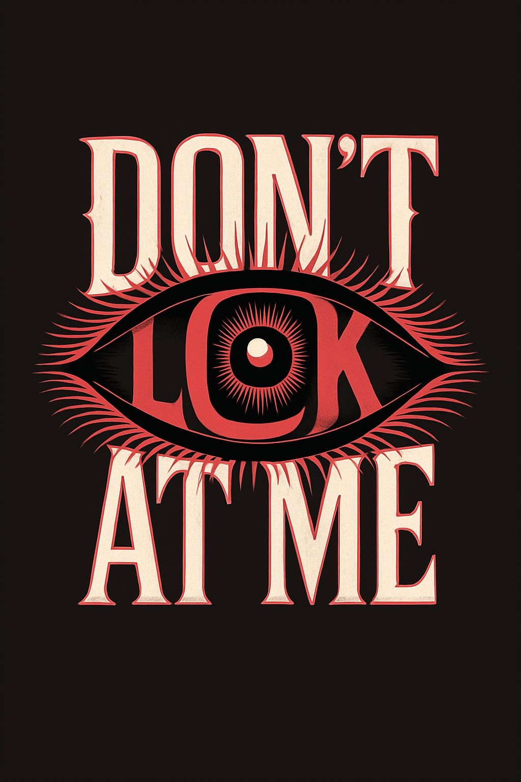 Bold Eye-Catching LOK Don’t At Me Graphic Design Poster
