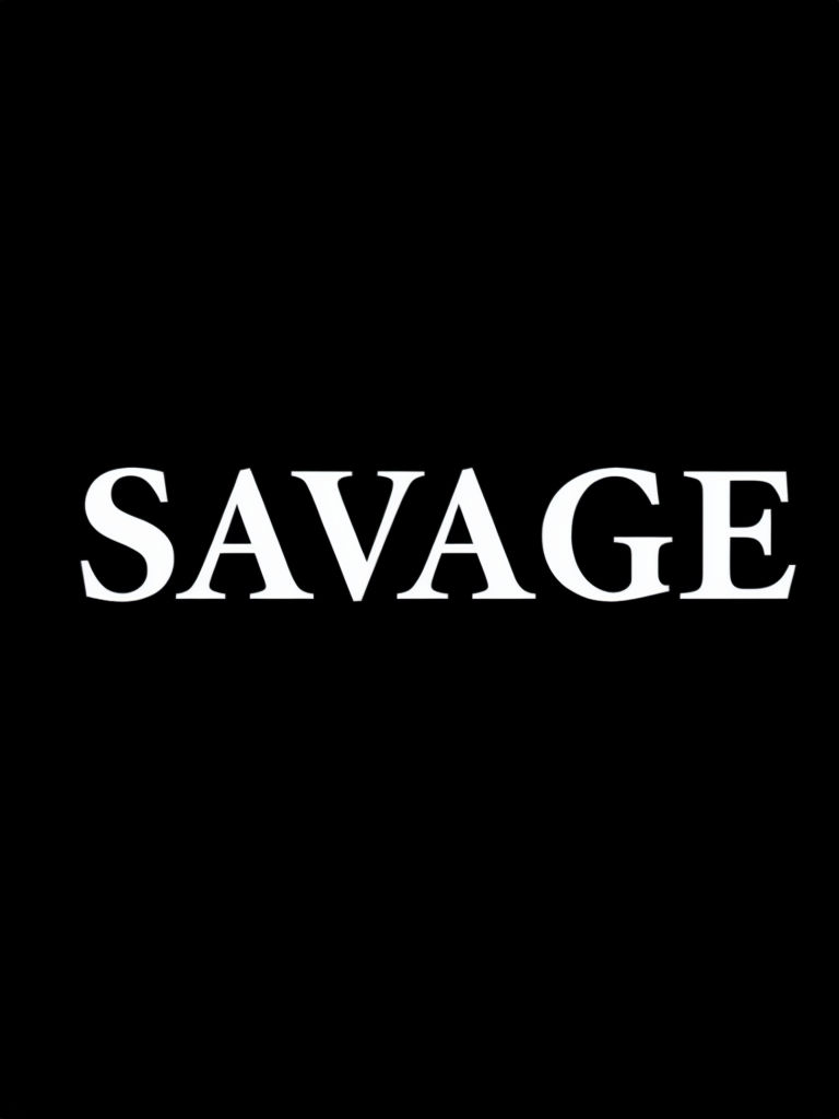 Minimalist Black and White SAVAGE Logo T-shirt