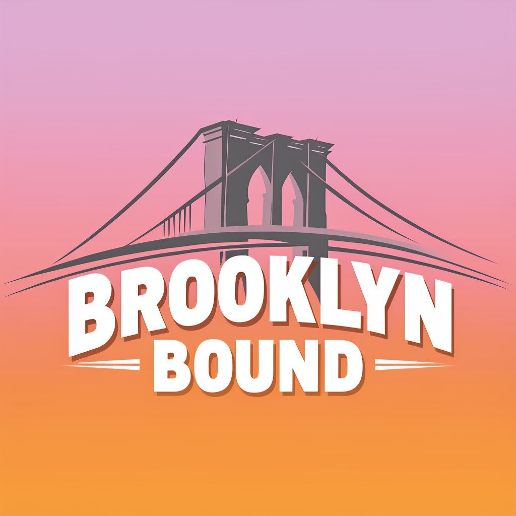 Vibrant Brooklyn Bound Logo Featuring Iconic Bridge Design