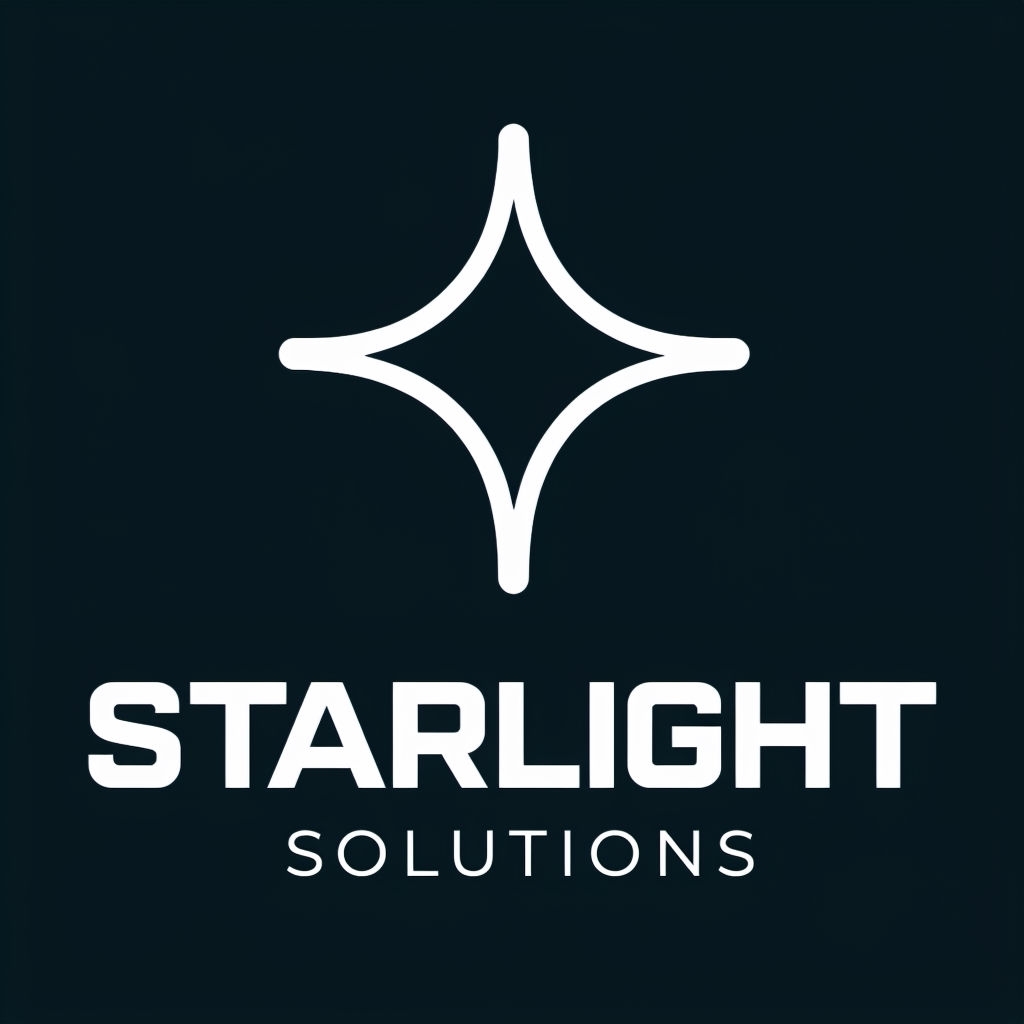 Modern Clean Starlight Solutions Abstract Logo Design