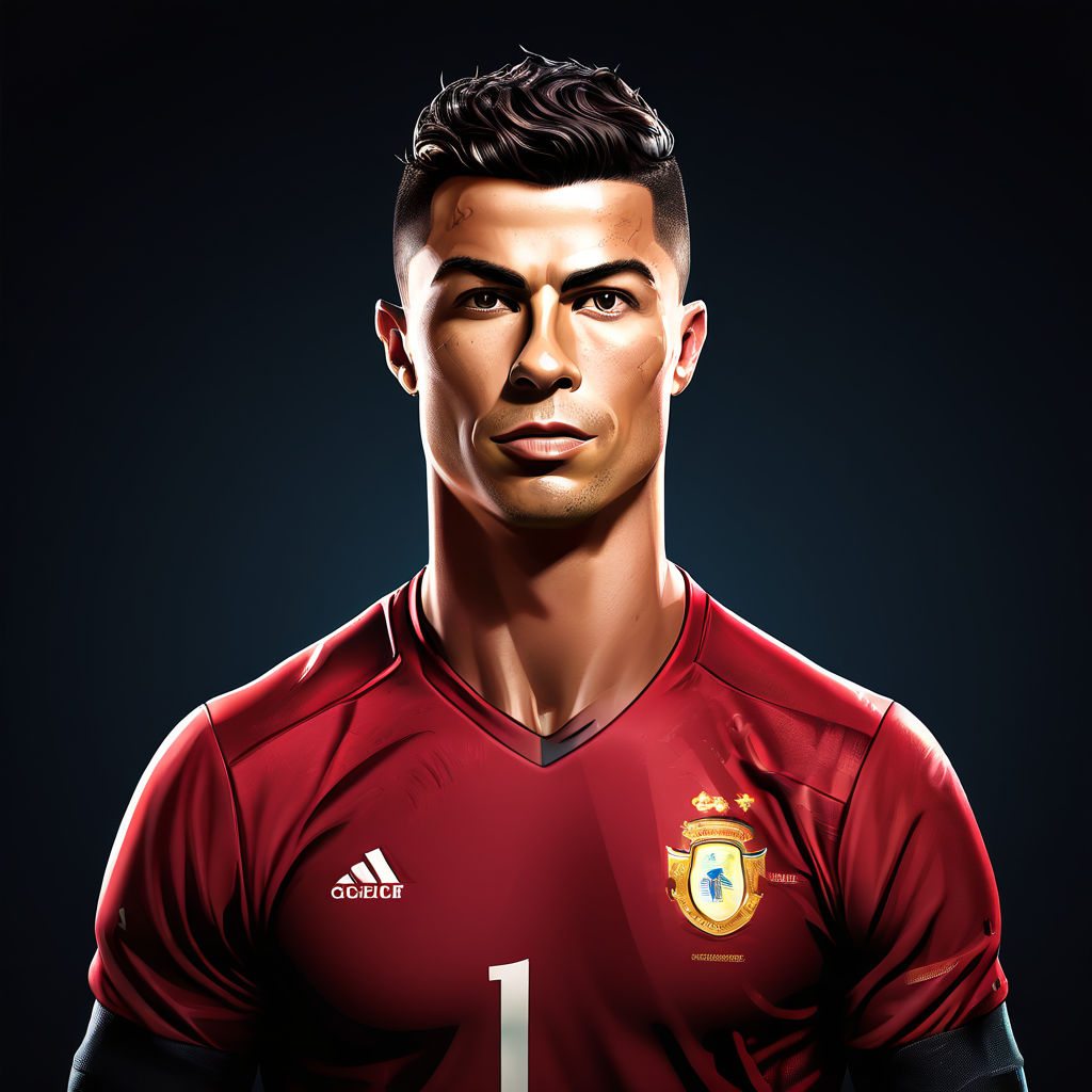 Cristiano ronaldo caricatura cuerpo completo con uniforme d... by laura ...