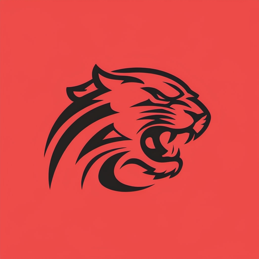 Bold Fierce Angular Feline Head Logo
