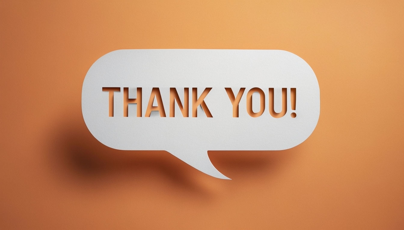 Thank You Minimalist Speech Bubble Art Poster