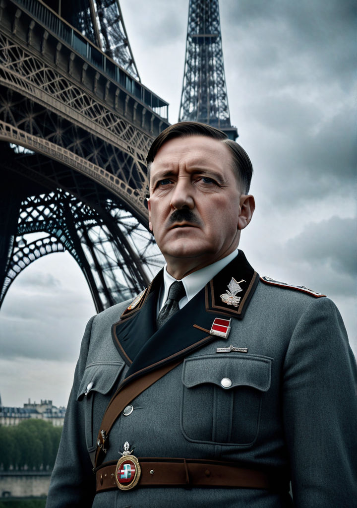 An ultra-realistic 4K cinematic film still of Adolf Hitler s... by ...