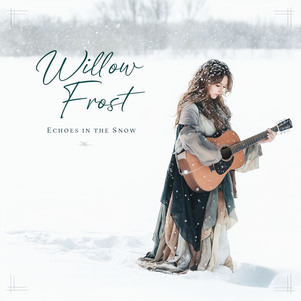 Serene Snowy Album Cover for Willow Frost's Echoes in the Snow Spotify Album Cover