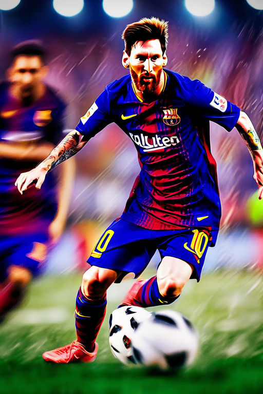 Lionel Messi dribbling past a series of defenders by Mehdi Alahiane ...