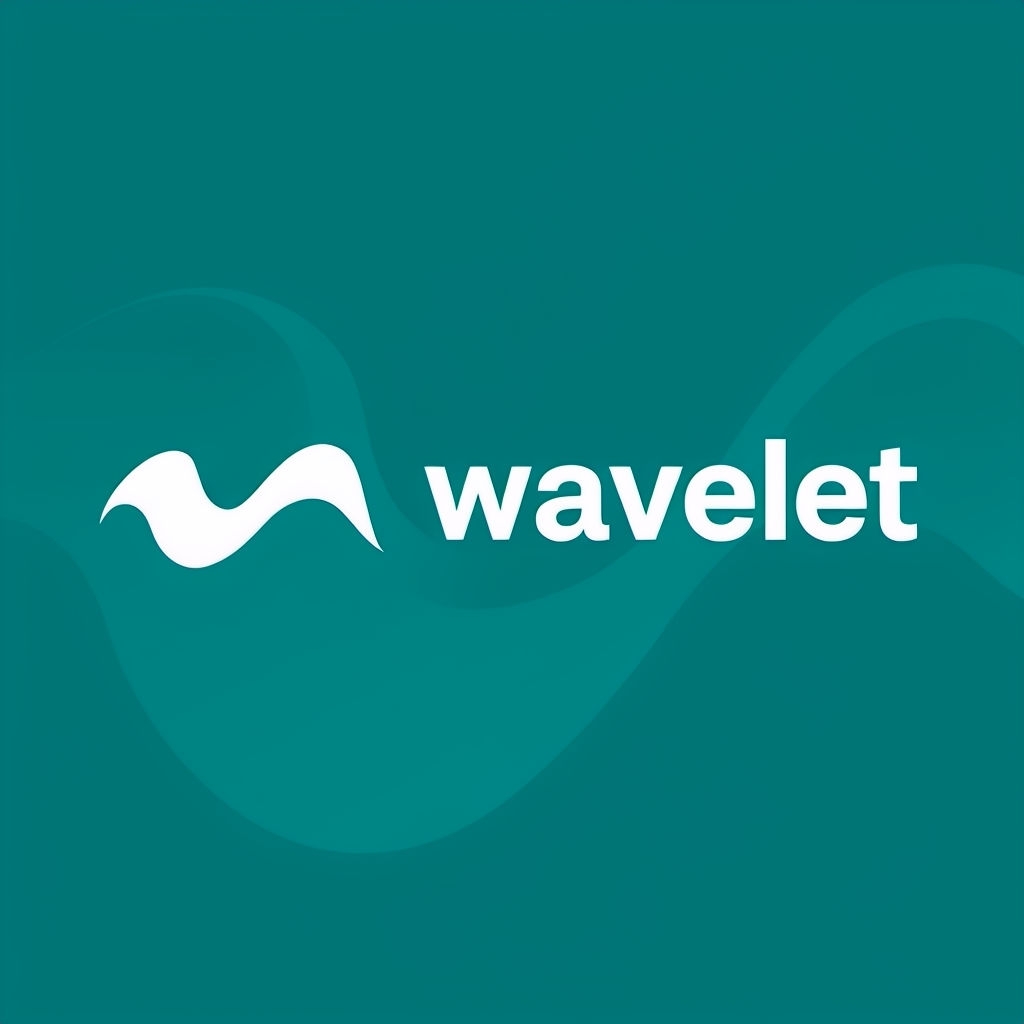 Modern Teal Wavelet Logo Design with Minimalist Aesthetic Logo