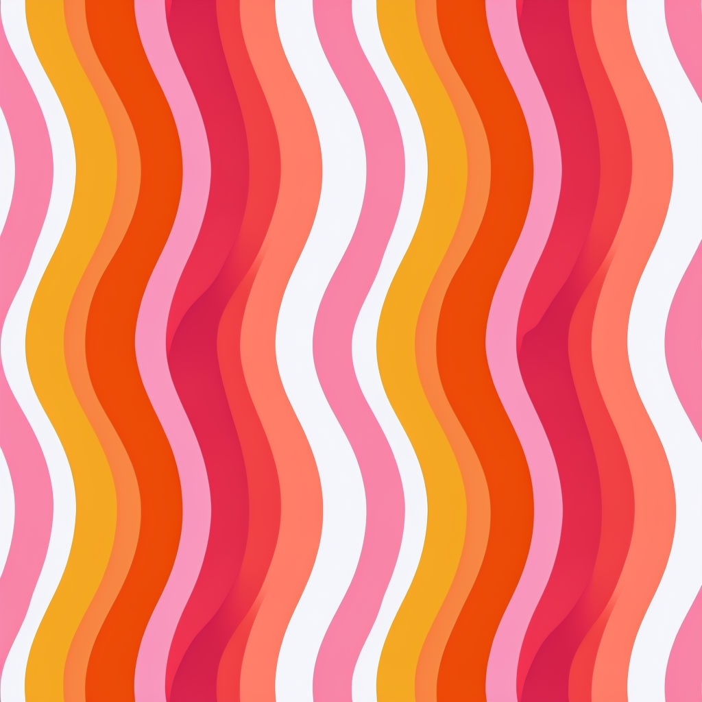 Vibrant Retro Vertical Wavy Stripes Seamless Pattern