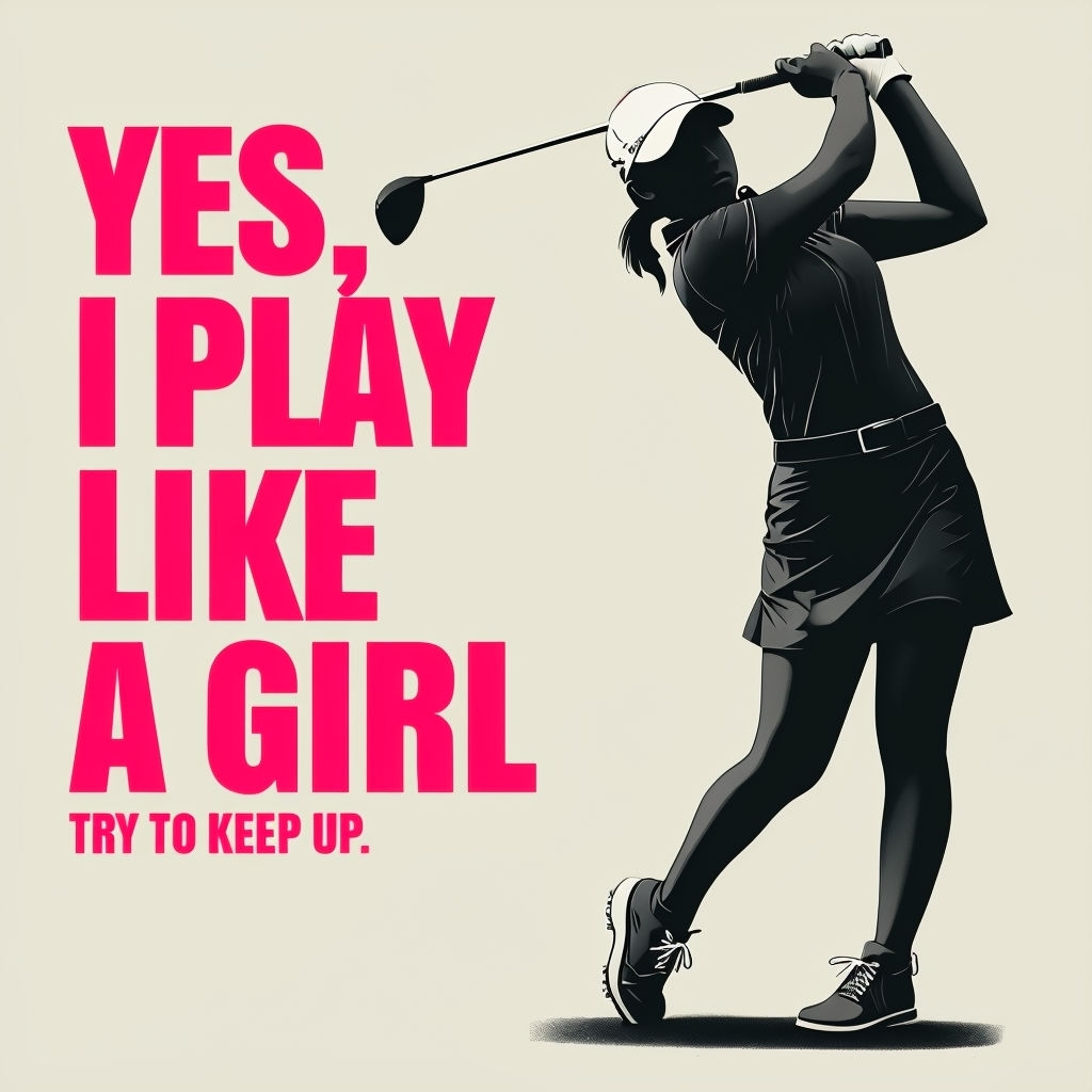 Empowering Silhouette Golfer Motivational T-Shirt