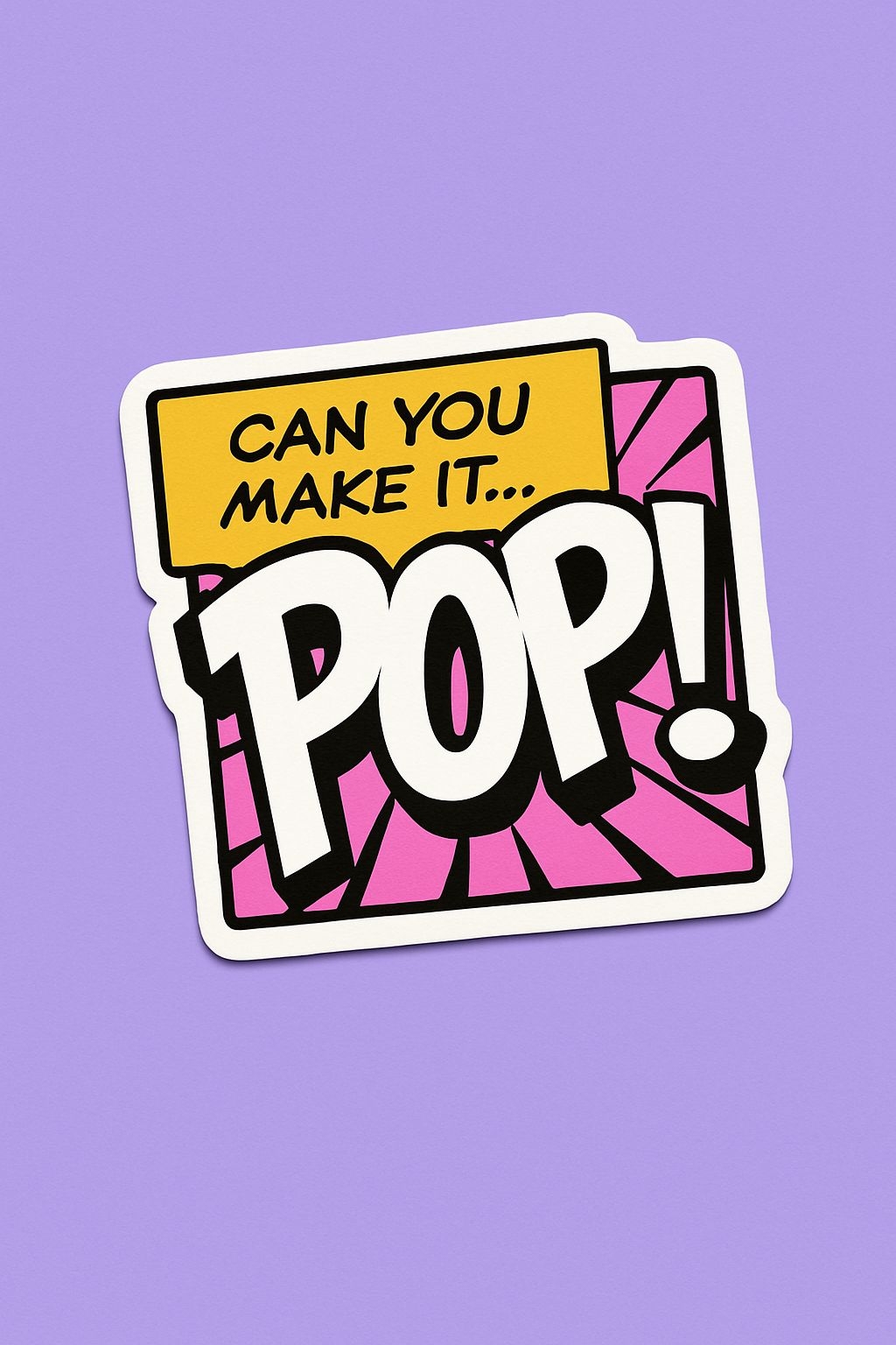 Bold Pop Art Speech Bubble with Dynamic Text T-Shirt